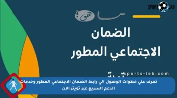 تعرف على خطوات الوصول إلى رابط الضمان الاجتماعي المطور وخدمات الدعم السريع عبر تويتر الآن